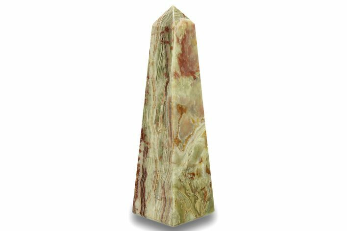 Polished Green Banded Calcite Obelisk - Pakistan #266208